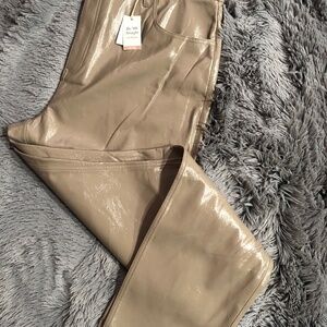 Abercrombie & Fitch The 90’s straight ultra high rise vegan leather pants